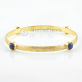 Brazalete azul de Lapis del oro 18k, surtidor al por mayor para la joyería de los brazaletes de la piedra preciosa para las mujeres